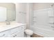 A clean and modern bathroom featuring a vanity and a tub/shower combo at 885 Ireland Dr., Longs, SC 29568