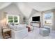 Spacious living room with vaulted ceilings, comfortable seating, and plenty of natural light at 890 Ireland Dr., Longs, SC 29568