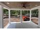 Covered back porch with a view of the backyard at 924 Morrall Dr., North Myrtle Beach, SC 29582