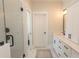 Bathroom featuring glass shower, double vanity and modern finishes at Simpson Creek Dr., Loris, SC 29569