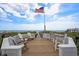 Inviting beach access area featuring comfortable seating, a bar, and stunning ocean views under a bright, cloudy sky at 109 Pioneer Loop, Georgetown, SC 29440
