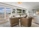 Cozy porch with wicker furniture, dining table, and scenic views through expansive windows, creating a relaxing atmosphere at 109 Pioneer Loop, Georgetown, SC 29440