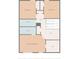 Second story floor plan view, showing bedrooms and bathroom locations at 109 Winding Path Dr., Loris, SC 29569
