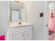 Charming bathroom with a classic vanity, light fixture, and a doorway with an anchor at 1500 Cenith Dr. # F103, North Myrtle Beach, SC 29582