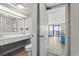 Bathroom view leads to a living area with an ocean view at 1501 South Ocean Blvd. # 643, Myrtle Beach, SC 29577