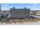 Aerial view of condo building with multiple balconies overlooking the beach at 1501 South Ocean Blvd. # 643, Myrtle Beach, SC 29577