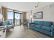 Cozy living area with a comfortable sofa, dining set and ocean view at 1501 South Ocean Blvd. # 643, Myrtle Beach, SC 29577