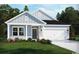 Charming single-story home with light blue siding, a two-car garage, and well-maintained landscaping at 1559 Regal Fern Way, Longs, SC 29568