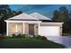 Charming brick home featuring a covered front porch, a two-car garage and manicured landscaping at 1583 Regal Fern Way, Longs, SC 29568