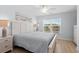 Light and airy bedroom with large window and coastal decor at 1611B S Ocean Blvd., Surfside Beach, SC 29575