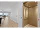 Hallway featuring an elevator that provides convenient access to all floors of the home at 1611B S Ocean Blvd., Surfside Beach, SC 29575