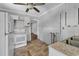 Galley kitchen showing white appliances and cabinetry at 1800 9Th Ave., Conway, SC 29527