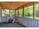 View of the screened in porch featuring screened in walls and a wooden paneled ceiling at 1800 9Th Ave., Conway, SC 29527