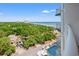 An aerial view from the condo featuring the ocean at 215 77Th Ave. N # 807, Myrtle Beach, SC 29572
