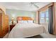 Cozy main bedroom features a ceiling fan and ample natural light at 215 77Th Ave. N # 807, Myrtle Beach, SC 29572