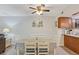 Inviting dining room featuring a ceiling fan and seating for six at 223 Maison Dr. # C7, Myrtle Beach, SC 29572