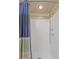 Modern shower featuring a detachable shower head and blue and green shower curtain at 223 Maison Dr. # C7, Myrtle Beach, SC 29572