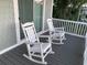 Inviting porch with white rocking chairs, perfect for relaxing and enjoying the outdoors at 223 S 9Th Ave. S, North Myrtle Beach, SC 29582