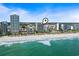 Aerial view of the condo building along the coast with the ocean in the background at 2300 N Ocean Blvd. # 1430, Myrtle Beach, SC 29577