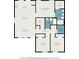 Detailed floor plan showcasing layout with dimensions of each room: living, kitchen, bedroom, and bathrooms at 231 Jeff Waters Circle, Longs, SC 29568