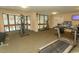 The gym is well equipped with machines, weights, and a TV at 2406 N Ocean Blvd. # 803, Myrtle Beach, SC 29577