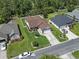 Aerial view showcasing a home with a well-maintained lawn and landscaped garden at 255 Tibton Circle, Myrtle Beach, SC 29588
