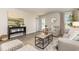Cozy living room featuring contemporary decor, stylish furniture, and neutral tones at 296 Clear Lake Dr., Conway, SC 29526