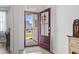 Foyer view featuring an open front door and an American flag hanging on the inside wall at 3056 Skylar Dr., Myrtle Beach, SC 29577