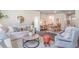 Bright living room featuring stylish decor, modern furniture, and an open floor plan connecting to the dining area at 384 Rookroost Circle, Conway, SC 29526
