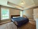 Comfortable bedroom offers good natural light and calm, neutral color palette at 3863 Stern Dr., Conway, SC 29526