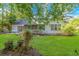 A spacious backyard with a well-manicured lawn and mature trees at 5 Old Barge Dr., Pawleys Island, SC 29585