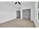 Clean bedroom featuring carpet, white walls, closet and ceiling fan at 534 War Eagle Ct., Conway, SC 29526
