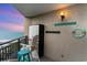 Inviting balcony showcasing ocean views, seating, and beach decor at 5523 N Ocean Blvd. # 1201, Myrtle Beach, SC 29577