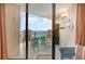 Balcony overlooking a scenic ocean view with a seating arrangement and coastal decor at 5523 N Ocean Blvd. # 1201, Myrtle Beach, SC 29577