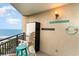 Relaxing balcony with beach views, furnished with comfortable seating at 5523 N Ocean Blvd. # 1201, Myrtle Beach, SC 29577