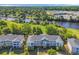 Stunning aerial perspective of the community surrounded by lush greenery and a scenic river at 5801 Oyster Catcher Dr. # 1621, North Myrtle Beach, SC 29582