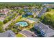 Overhead view showcases the community's pool, tennis courts, and well-maintained landscaping at 5801 Oyster Catcher Dr. # 1621, North Myrtle Beach, SC 29582