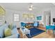 Comfortable living area featuring bright accents and a smooth transition to the kitchen at 6001- 1776 S Kings Highway, Myrtle Beach, SC 29575