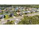 A neighborhood aerial view shows beautiful homes surrounding a waterway at 680 Twinflower St., Little River, SC 29566