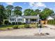 Charming single-story home featuring a well-manicured lawn and attractive landscaping with a gravel driveway at 709 Yucca Ave., Myrtle Beach, SC 29577