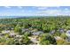 Panoramic aerial view of a neighborhood near the ocean and city skyline with lush trees and blue skies at 709 Yucca Ave., Myrtle Beach, SC 29577