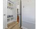 Inviting mudroom features built-in bench with storage, hooks, and wood-look floors, creating an organized entryway at 709 Yucca Ave., Myrtle Beach, SC 29577