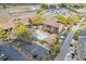 Beautiful aerial view featuring a pool, parking and complex of homes at 9501 Shore Dr. # C-328, Myrtle Beach, SC 29572