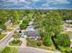 Aerial view of home with manicured lawn, palm trees, and pool at 106 Willow Ridge Rd., Myrtle Beach, SC 29588