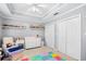 Bright bedroom features neutral paint, carpet, and plenty of storage space in closets at 106 Willow Ridge Rd., Myrtle Beach, SC 29588