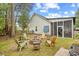 Backyard fire pit with patio and screened-in porch at 106 Willow Ridge Rd., Myrtle Beach, SC 29588