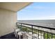 Lovely balcony seating overlooking ocean, sand, and green vegetation at 1105 S Ocean Blvd. # 630, Myrtle Beach, SC 29577