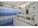 Bathroom boasts a double vanity with granite countertops and updated fixtures at 113 Edwards Ln., Longs, SC 29568