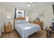 Cozy bedroom featuring hardwood floors, a ceiling fan, and great natural light at 113 Edwards Ln., Longs, SC 29568