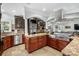 Gourmet kitchen featuring stainless steel appliances, granite countertops, and tile flooring at 130 Pier Pointe Dr., Little River, SC 29566